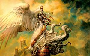 Images Angels Armor Swords Fantasy Girls