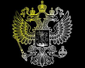 Bureaubladachtergronden Rusland Wapen heraldiek Dubbelkoppige adelaar