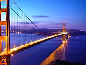 Bakgrundsbilder på skrivbordet Broar Amerika Kalifornien San Francisco  Städer