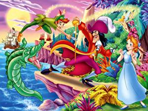 Bakgrundsbilder på skrivbordet Disney Peter Pan Tecknat