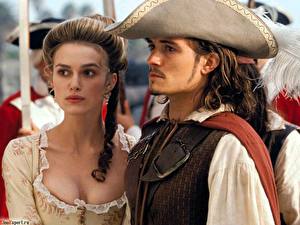 Fondos de escritorio Piratas del Caribe Pirates of the Caribbean: The Curse of the Black Pearl Keira Knightley Orlando Bloom Película