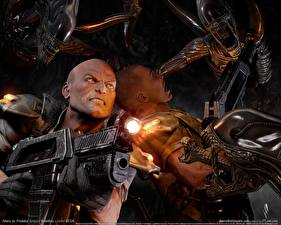 Bakgrundsbilder på skrivbordet Aliens vs. Predator spel
