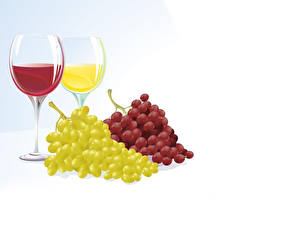 Bakgrundsbilder på skrivbordet Drycker Frukt Vindruvor Vin Mat