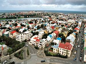 Bakgrundsbilder på skrivbordet Små städer Island  Städer