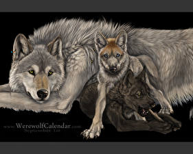 Bureaubladachtergronden Magische dieren Weerwolf