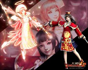 Bakgrundsbilder på skrivbordet Dynasty Warriors Dynasty Warriors: MULTI RAID 2 Datorspel