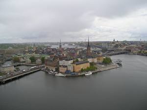 Bakgrundsbilder på skrivbordet Byggnad Sverige  stad