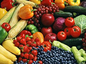 Bakgrundsbilder på skrivbordet Frukt Stilleben Grönsaker Mat