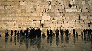 Фотография Известные строения Израиль Стена плача город