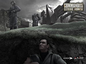 桌面壁纸，，Commandos，Commandos: Strike Force，电子游戏