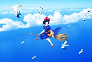 Bureaubladachtergronden Kiki's vliegende koeriersdienst Anime