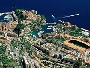 Bureaubladachtergronden Gebouw Monaco een stad