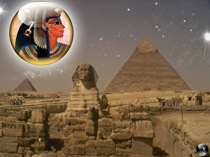 Papel de Parede Desktop Egito Pirâmide arquitetura Cidades
