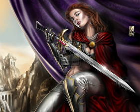Images Warriors Swords Fantasy Girls