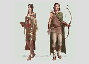 Hintergrundbilder Krieger Bogenschütze Fantasy Mädchens