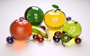 Bakgrunnsbilder Frukt Glass 3D grafikk