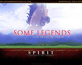 Bakgrundsbilder på skrivbordet Spirit – Hästen från vildmarken Tecknat