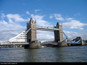 Bakgrundsbilder på skrivbordet Storbritannien Broar Städer