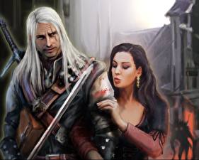 桌面壁纸，，巫师，Geralt of Rivia，