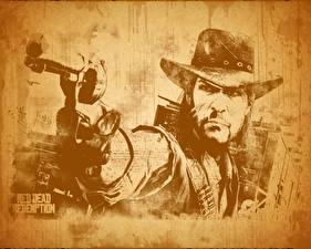 Bakgrundsbilder på skrivbordet Red Dead Redemption spel
