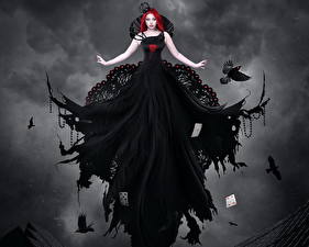 Hintergrundbilder Gotische Fantasy Mädchens