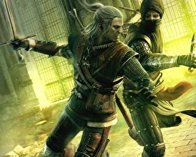 Bakgrunnsbilder The Witcher Geralt of Rivia The Witcher 2: Assassins of Kings Dataspill