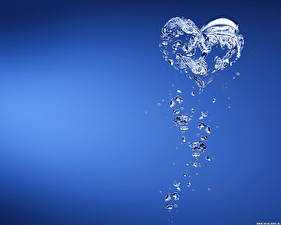 Papel de Parede Desktop Água Dia dos Namorados Coração