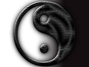 Bureaubladachtergronden Yin en yang