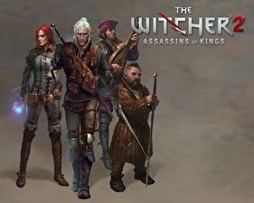 Bakgrundsbilder på skrivbordet The Witcher Geralt of Rivia The Witcher 2: Assassins of Kings spel