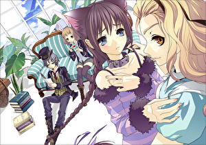Bakgrundsbilder på skrivbordet Bungaku Shoujo Anime
