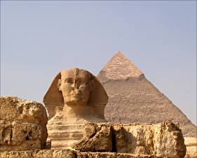 Bureaubladachtergronden Beroemde gebouwen Egypte Piramide Steden