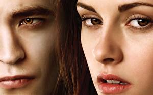 Bakgrundsbilder på skrivbordet The Twilight Saga The Twilight Saga: New Moon Robert Pattinson Kristen Stewart film
