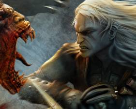 桌面壁纸，，巫师，Geralt of Rivia，