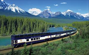 Photo Trains Mountain Nature