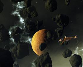 Bakgrunnsbilder Asteroide det ytre rom