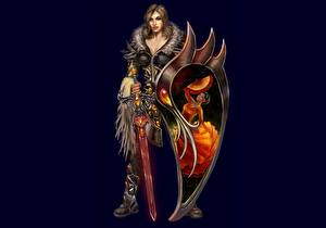 Image Warrior Armor Swords Shield Fantasy Girls