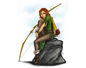 Fotos Elfe Bogenschütze Fantasy Mädchens