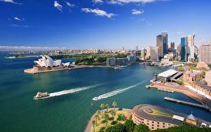Papel de Parede Desktop Austrália Céu Sydney Cidades