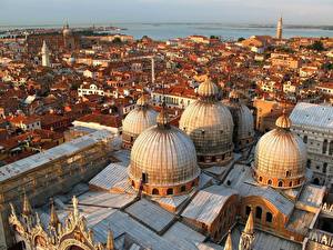 Tapety na pulpit Domy Włochy Wenecja Kopuła miasto
