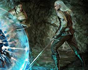Bakgrundsbilder på skrivbordet The Witcher Geralt of Rivia Datorspel