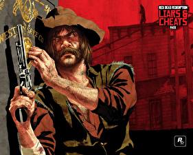 Bakgrundsbilder på skrivbordet Red Dead Redemption spel
