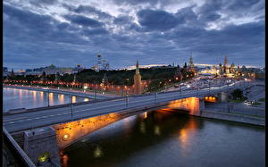 Hintergrundbilder Brücken Moskau Städte