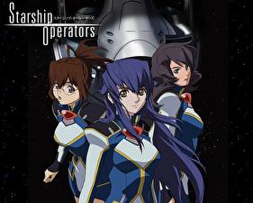 Bureaubladachtergronden Starship Operators Anime