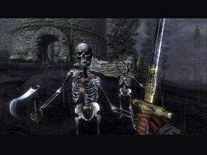 Papel de Parede Desktop Esqueleto Jogos 3D_Gráfica