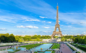 桌面壁纸，，法国，艾菲爾鐵塔，巴黎，城市