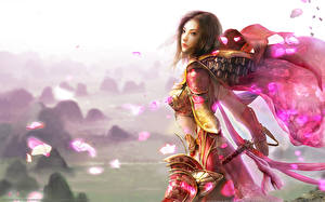 Bakgrundsbilder på skrivbordet Legend of Mir Legend of Mir 3 Fantasy Unga_kvinnor