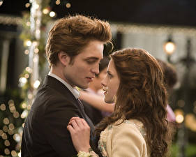 Bakgrundsbilder på skrivbordet The Twilight Saga Robert Pattinson Kristen Stewart