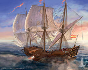 桌面壁纸，，Age of Pirates，Age of Pirates: Caribbean Tales，