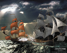 Bakgrundsbilder på skrivbordet Age of Pirates Sea Dogs spel