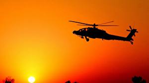 Wallpapers Helicopter Silhouettes Aviation